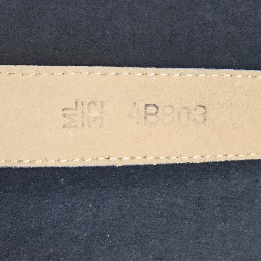 Brighton Women's Black Leather Belt ML 32 Silver & Gold Tones Metal Buckle 4B803